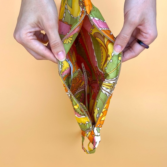 ZARA - Colorful Floral Zipper Pouch/ Small Travel Bag - Picture 6 of 12